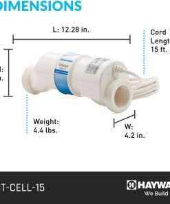 Hayward W3T-CELL-15 TurboCell Salt Chlorination Cell for In-Ground Swimming Pools up to 40,000 Gallons - 9