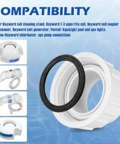 Salt Cell 2 Union Replacement for Goldline Hayward Salt Chlorine Generators, GLX-Cell-Union 2-Inch Pump Union for Hayward Salt Cell, Pool Part for Spa Pump Connections, 2 Pack - 2