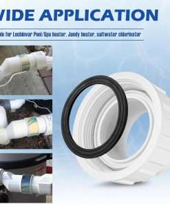 Salt Cell 2 Union Replacement for Goldline Hayward Salt Chlorine Generators, GLX-Cell-Union 2-Inch Pump Union for Hayward Salt Cell, Pool Part for Spa Pump Connections, 2 Pack - 4