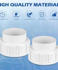Salt Cell 2 Union Replacement for Goldline Hayward Salt Chlorine Generators, GLX-Cell-Union 2-Inch Pump Union for Hayward Salt Cell, Pool Part for Spa Pump Connections, 2 Pack - 6