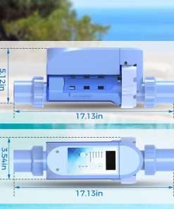 Salt Chlorine Generator - Up to 16,000 Gallons Pool, Saltwater Pool System with Smart Digital Panel, Blue,(Up to 16000 Gallons) - 6