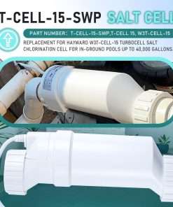 Salt Water Pool chlorinator System Fit for Hayward Turbo Cell T-15 Cell T 15 W3T-CELL-15 BLT15H Replacement Salt Generator for Inground Pools 40000 Gallon 3 Year Warranty - 6