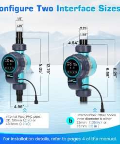 Smart Saltwater Pool Chlorinator System, Up to 21,100 Gallons Pool, Salt Chlorine Generator System Built-in Wi-Fi & App Remote Control, Salt Pool Chlorine Generator with Smart Digital Panel - 2