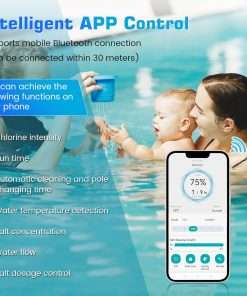 Smart Saltwater Pool Chlorinator System, Up to 21,100 Gallons Pool, Salt Chlorine Generator System Built-in Wi-Fi & App Remote Control, Salt Pool Chlorine Generator with Smart Digital Panel - 6