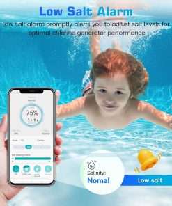 Smart Saltwater Pool Chlorinator System, Up to 21,100 Gallons Pool, Salt Chlorine Generator System Built-in Wi-Fi & App Remote Control, Salt Pool Chlorine Generator with Smart Digital Panel - 7