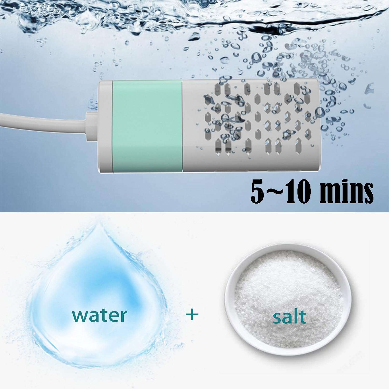 Sodium Hypochlorite Generator Multi-Purpose Cleaning Supplies Generator, Chlorine Testing Strips Included - 2