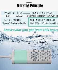 Sodium Hypochlorite Generator Multi-Purpose Cleaning Supplies Generator, Chlorine Testing Strips Included - 3