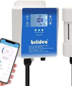 WiFi Salt Chlorine Generator, Briidea Chlorine Generator with USA Titanium Salt Cell, Designed for Hot Tubs & Swim Spas Up to 2,000 Gallons, Advanced APP Remote Control - 1