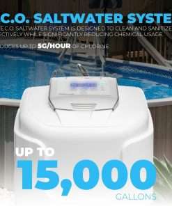 XtremepowerUS Above Ground Pool Saltwater System, Saltwater Chlorinator Built-in Timer for Above-Ground Swimming Pool up to 15,000 Gallons with E.C.O. - 2