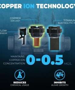 XtremepowerUS Above Ground Pool Saltwater System, Saltwater Chlorinator Built-in Timer for Above-Ground Swimming Pool up to 15,000 Gallons with E.C.O. - 4