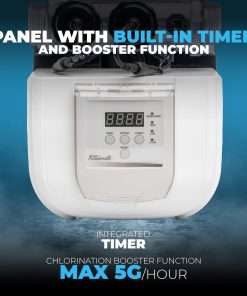 XtremepowerUS Above Ground Pool Saltwater System, Saltwater Chlorinator Built-in Timer for Above-Ground Swimming Pool up to 15,000 Gallons with E.C.O. - 5