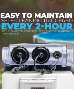 XtremepowerUS Above Ground Pool Saltwater System, Saltwater Chlorinator Built-in Timer for Above-Ground Swimming Pool up to 15,000 Gallons with E.C.O. - 6