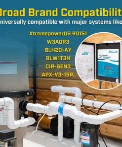 XtremepowerUS Universal Chlorination Cell Plate Salt Cell In-Ground Swimming Pool Up to 25,000 Gallons Build-in Temperature Sensor w-Cleaning Stand - 2