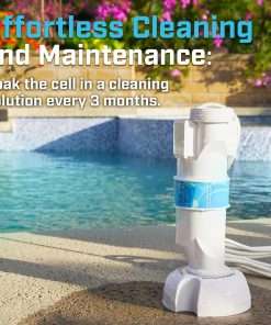 XtremepowerUS Universal Chlorination Cell Plate Salt Cell In-Ground Swimming Pool Up to 25,000 Gallons Build-in Temperature Sensor w-Cleaning Stand - 5