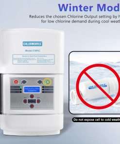 CHLORWORKS Salt Chlorine Generator for Swimming Pool – up to 40,000 Gallon Inground Salt Pool, Salt Water Pool Chlorinator System, 110V-220V, 1.5 & 2 Connection, 1-Year Limited Warranty - 3