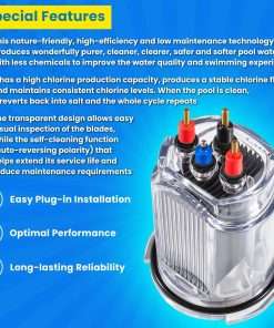 R0511400 35 Electrode Salt Cell Replacement for Zodiac Jandy AquaPure Ei Series 35 Electronic Salt Water Chlorine Generator APURE35 APURE35PLG Pools up to 35,000 Gallons - 4