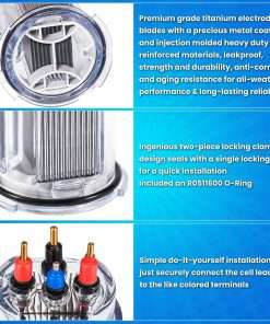 R0511400 35 Electrode Salt Cell Replacement for Zodiac Jandy AquaPure Ei Series 35 Electronic Salt Water Chlorine Generator APURE35 APURE35PLG Pools up to 35,000 Gallons - 5