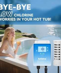 Salt Chlorine Generator, Briidea Chlorine Generator with USA Titanium Salt Cell, Designed for Hot Tubs & Swim Spas, Up to 2000 Gallons, Chemical-Free - 7