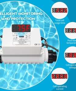 Salt Chlorine Generator, Westaho Pool Salt System for Inground Pools up to 40,000 Gallons, USA Titanium Cell, Built-in Power Supply, 1.4 lb CL Output - 2