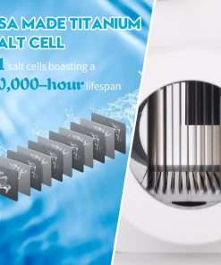 Salt Chlorine Generator, Westaho Pool Salt System for Inground Pools up to 40,000 Gallons, USA Titanium Cell, Built-in Power Supply, 1.4 lb CL Output - 3