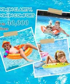 Salt Chlorine Generator, Westaho Pool Salt System for Inground Pools up to 40,000 Gallons, USA Titanium Cell, Built-in Power Supply, 1.4 lb CL Output - 8