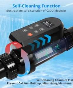 Salt Chlorine Generator for 40,000-Gallon Inground, Salt Cell for Pool, Self-Cleaning Chlorinator with Titanium Plates and APP Remote Control, Salt Water Pool Chlorinator System - 4