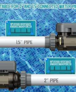 Salt Water Pool Chlorinator System - Saltwater Chlorine Generator with Smart App Control, USA Titanium Cell, Easy to Install, for Pools Up to 15,000 Gallons - 6