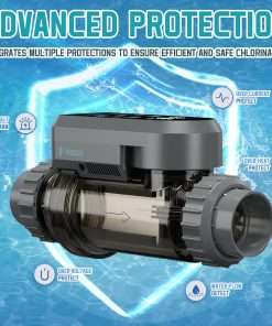 Salt Water Pool Chlorinator System - Saltwater Chlorine Generator with Smart App Control, USA Titanium Cell, Easy to Install, for Pools Up to 25,000 Gallons - 2