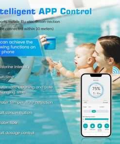 Smart Saltwater Chlorinator System for Above Ground Pool, Up to 15,800 Gallons Pool, Built-in Wi-Fi & App Remote Control, Chlorine Generators for Swimming Pools with Smart Digital Panel - 4