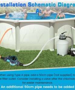 Smart Saltwater Chlorinator System for Above Ground Pool, Up to 15,800 Gallons Pool, Built-in Wi-Fi & App Remote Control, Chlorine Generators for Swimming Pools with Smart Digital Panel - 7