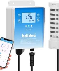 WiFi Salt Chlorine Generator, Briidea Chlorine Generator with USA Titanium Salt Cell, APP Monitoring & Real-Time Salt Alerts, for Swim Spas Up to 2,000 Gallons - 1
