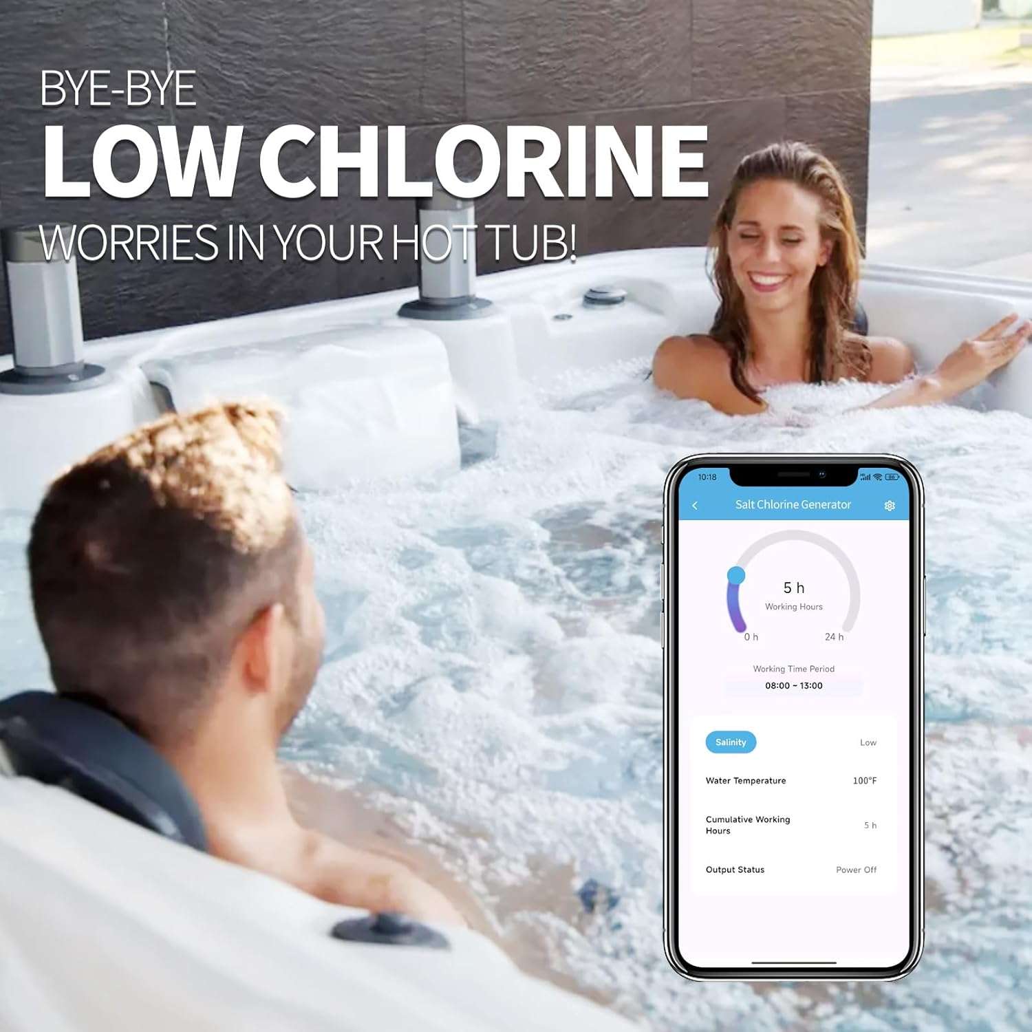 WiFi Salt Chlorine Generator, Briidea Chlorine Generator with USA Titanium Salt Cell, APP Monitoring & Real-Time Salt Alerts, for Swim Spas Up to 2,000 Gallons - 6