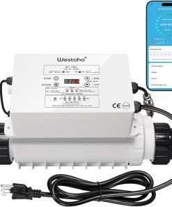 WiFi Salt Chlorine Generator, Westaho Salt Chlorination System with APP Remote Control, USA Titanium Cell, Designed for In-Ground Pools Up to 40,000 Gallons - 1