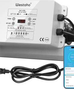 WiFi Salt Chlorine Generator, Westaho Salt Chlorination System with USA Titanium Cell, Real-Time Monitoring & App Control, for Above Ground Pools Up to 15,000 Gallons - 1
