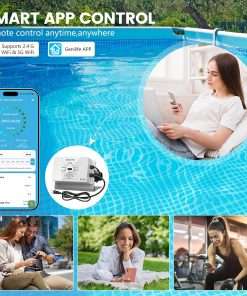 WiFi Salt Chlorine Generator, Westaho Salt Chlorination System with USA Titanium Cell, Real-Time Monitoring & App Control, for Above Ground Pools Up to 15,000 Gallons - 2