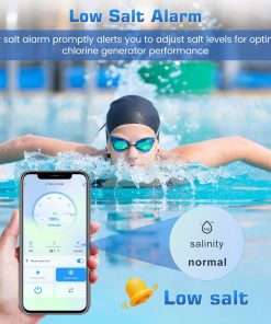 Chlorine Generator for Salt Water Pool, up to 40000 Gallons, Built-in Wi-Fi & App Remote Control, Salt Water Pool Chlorinator with Smart Digital Panel, Salt Water Pool Filter System - 4