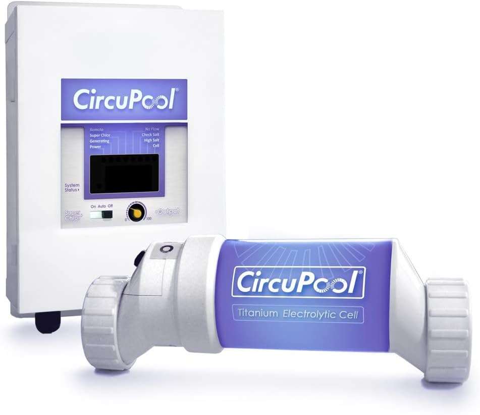 CircuPool® Universal55 Saltwater Chlorinator - Complete System with 55k-Gallon Max Titanium Cell - 4 Year Warranty - 2