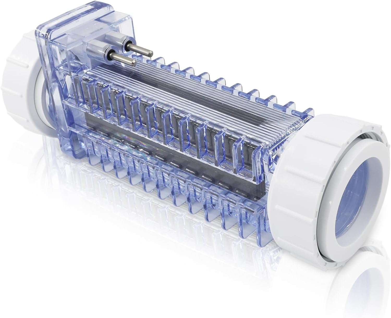 PPC1 Salt Chlorine Generator Cell with Unions Fit for Autopilot Pool Pilot Digital System – Replacement Cell RC-35-22 RC-5 SC-36 AP-150,Up to 28,000 Gallons,5 Titanium Blades - 1