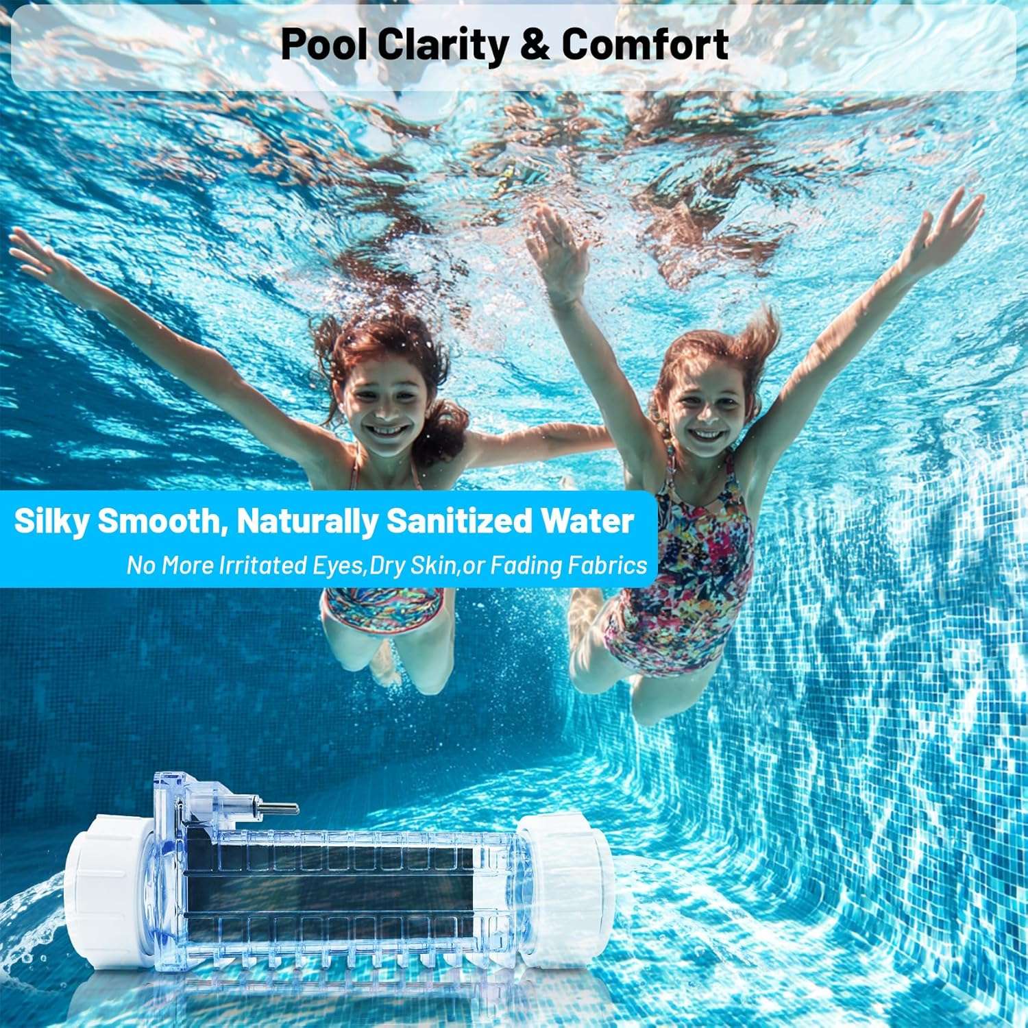 PPC1 Salt Chlorine Generator Cell with Unions Fit for Autopilot Pool Pilot Digital System – Replacement Cell RC-35/22 RC-5 SC-36 AP-150,Up to 28,000 Gallons,5 Titanium Blades - Image 5