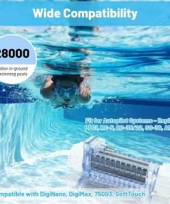 PPC1 Salt Chlorine Generator Cell with Unions Fit for Autopilot Pool Pilot Digital System – Replacement Cell RC-35-22 RC-5 SC-36 AP-150,Up to 28,000 Gallons,5 Titanium Blades - 3