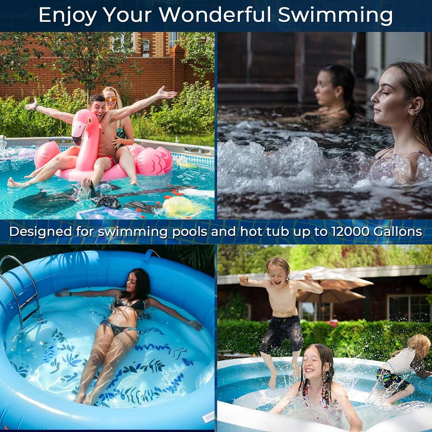 Saltwater Pool Chlorinator System for Above Ground Pools, Saltwater Pool System with Self-Cleaning Titanium Cell & LED Control Panel, Up to 12,000 Gallons, 5 Year Limited Warranty - 3