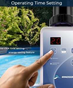 Saltwater Pool Chlorinator System for Above Ground Pools, Saltwater Pool System with Self-Cleaning Titanium Cell & LED Control Panel, Up to 12,000 Gallons, 5 Year Limited Warranty - 5
