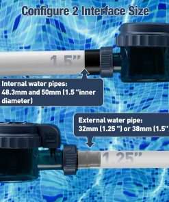 Smart Saltwater Pool Chlorinator System for 31,000 Gallons Above Ground Pool, Automated Salt Chlorine Generator with APP Control, Titanium Cell, One-Touch Operation & Low Maintenance - 4