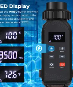 Bonvoisin Salt Water Pool Chlorinator System Salt Chlorine Generator for Inground Pools Saltwater Pool System with Titanium Cell, LED-APP Control, Up to 25,000 Gallons Pool - 2