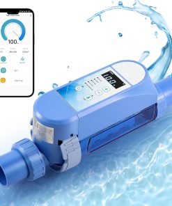 Bonvoisin Salt Water Pool Chlorinator System Salt Chlorine Generator for Inground Pools Saltwater Pool System with Titanium Cell, LED Control Panel, Self-Cleaning Function - 1