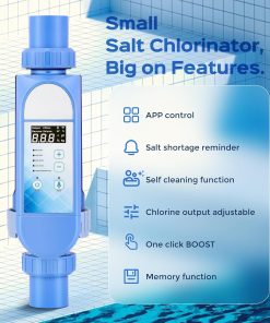 Bonvoisin Salt Water Pool Chlorinator System Salt Chlorine Generator for Inground Pools Saltwater Pool System with Titanium Cell, LED Control Panel, Self-Cleaning Function - 5