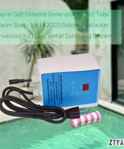 Drop-in Salt Chlorine Generator for Hot Tubs & Swim Spas - Up to 2000 Gallons - Saltwater Conversion Kit - Easy Install Sanitizing System - 2