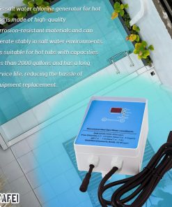 Drop-in Salt Chlorine Generator for Hot Tubs & Swim Spas - Up to 2000 Gallons - Saltwater Conversion Kit - Easy Install Sanitizing System - 3