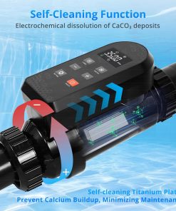 Salt Chlorine Generator for 15,000-Gallon Inground, Salt Cell for Pool, Self-Cleaning Chlorinator with Titanium Plates, Salt Water Pool Chlorinator System - 4