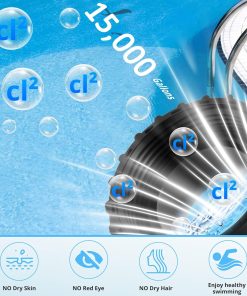 Salt Chlorine Generator for 15,000-Gallon Inground, Salt Cell for Pool, Self-Cleaning Chlorinator with Titanium Plates, Salt Water Pool Chlorinator System - 5